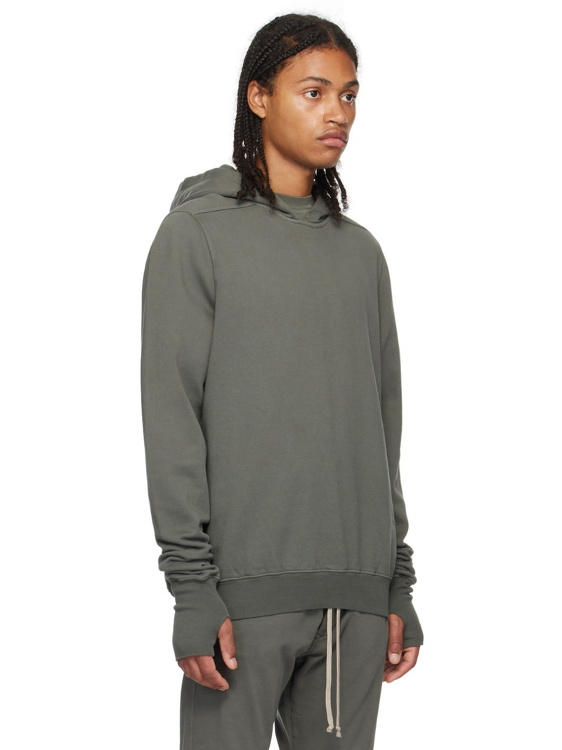 Rick Owens DRKSHDW Gray Gauntlet Granbury Hoodie outlook