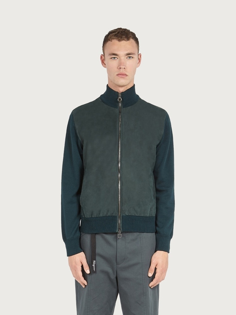 FERRAGAMO BLOUSON WITH NAPPA INSERT outlook