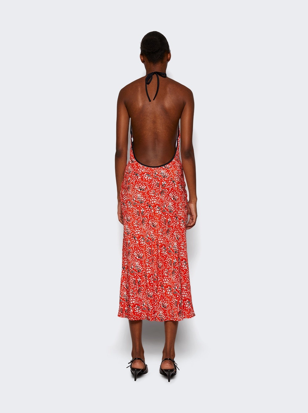 Long Marocain Dress Orange - 5