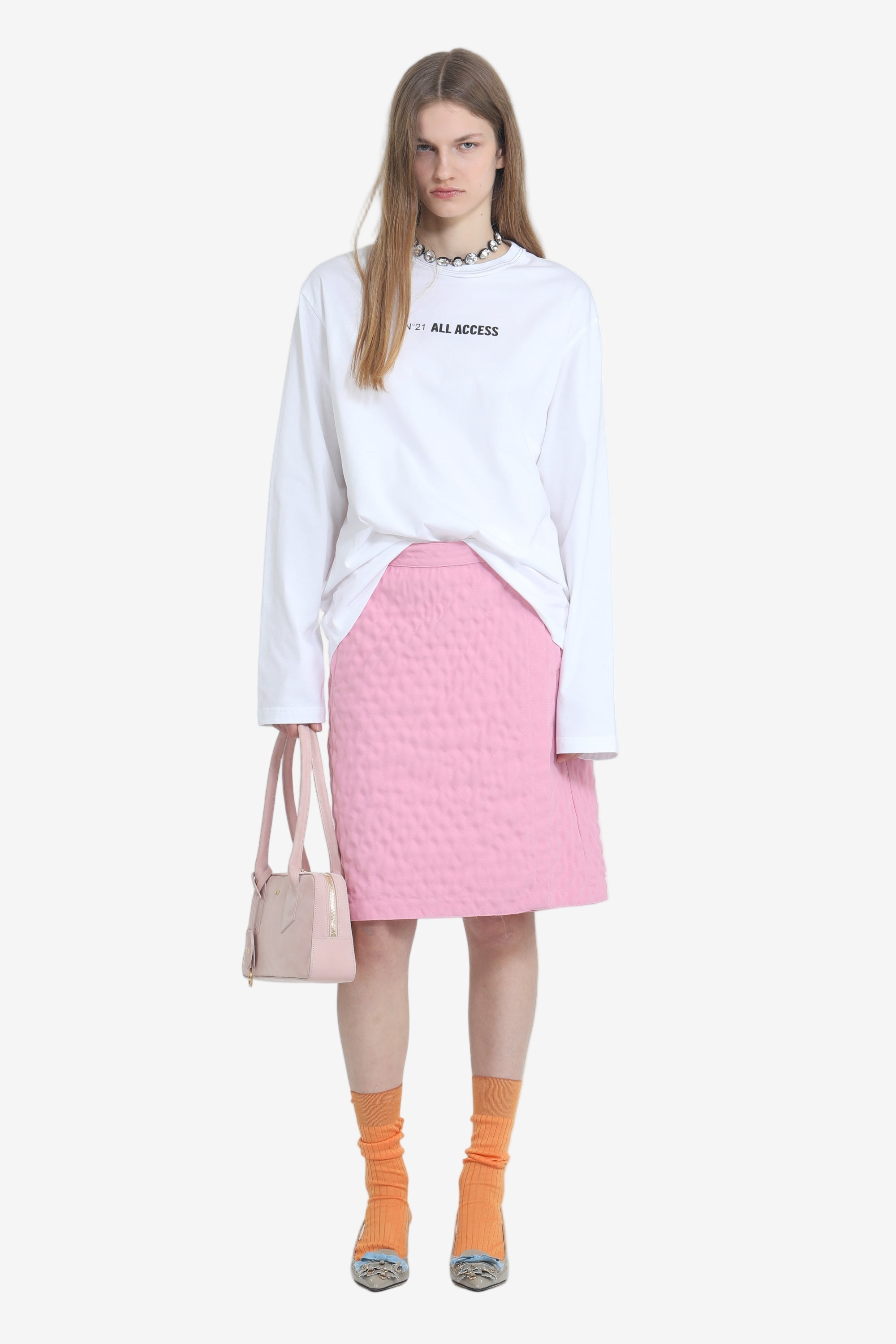 ABOVE-THE-KNEE WRAP SKIRT - 4