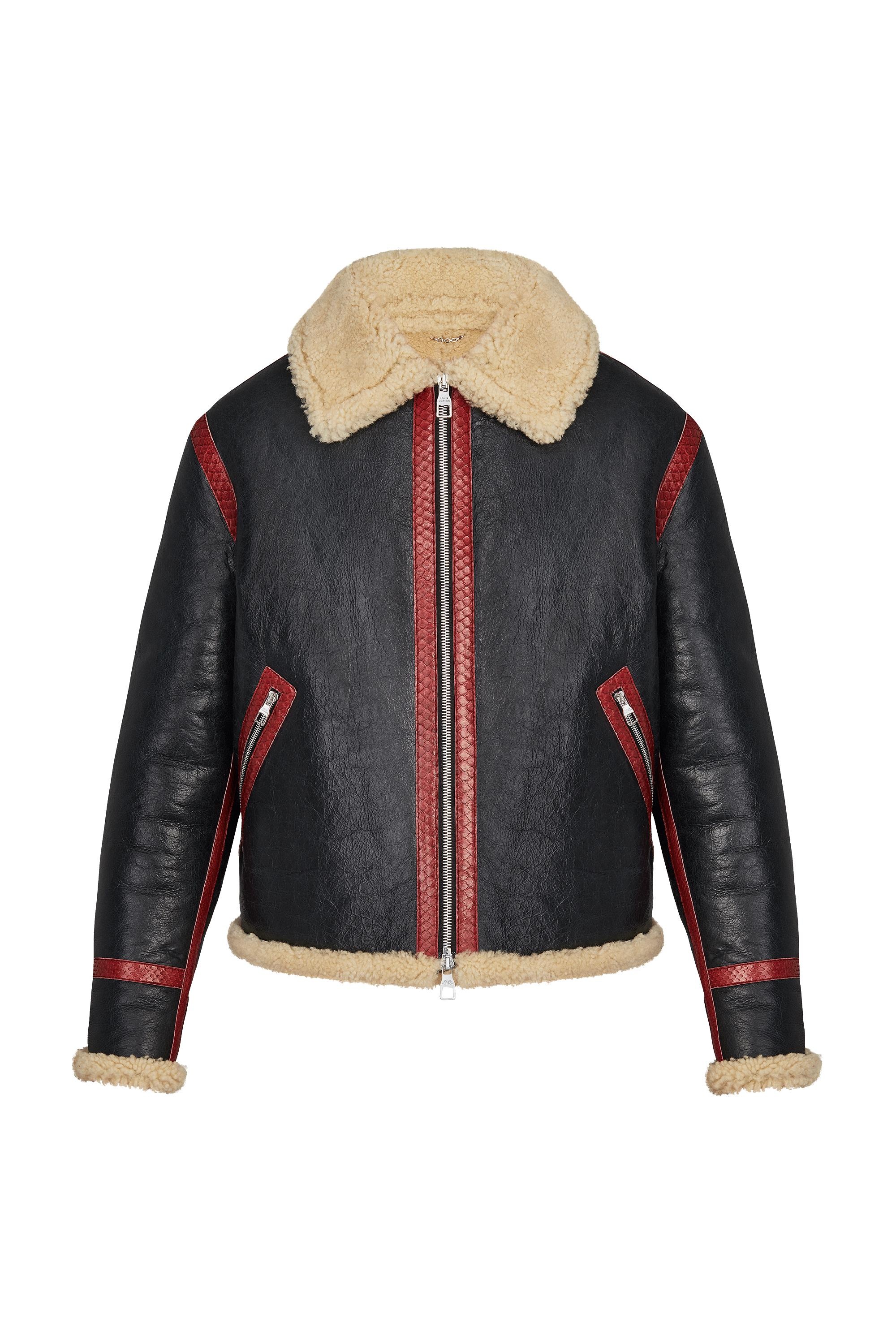 Shearling Aviator with Python - 1