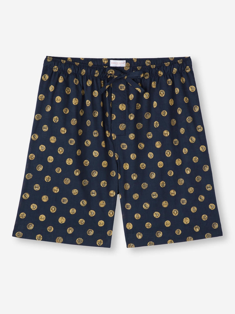 Men's Lounge Shorts Ledbury 78 Cotton Batiste Navy 1