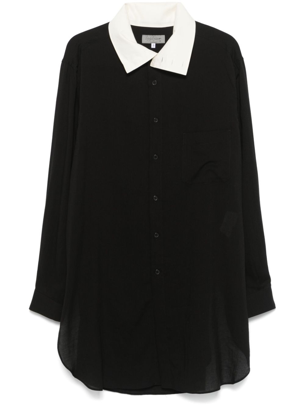 contrasting-collar shirt - 1