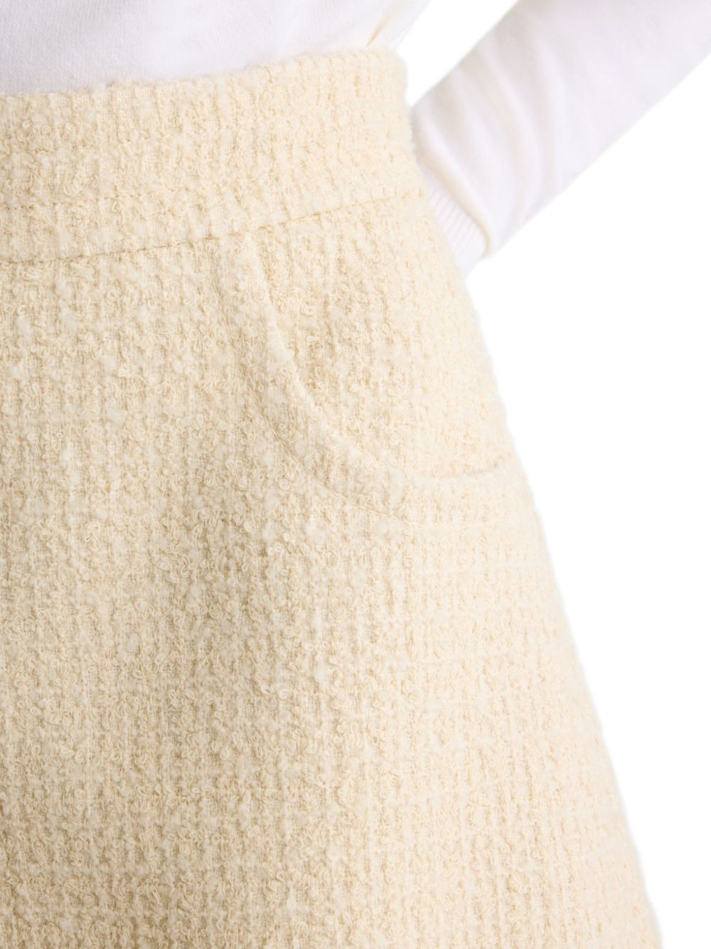 asymmetric tweed skirt - 4