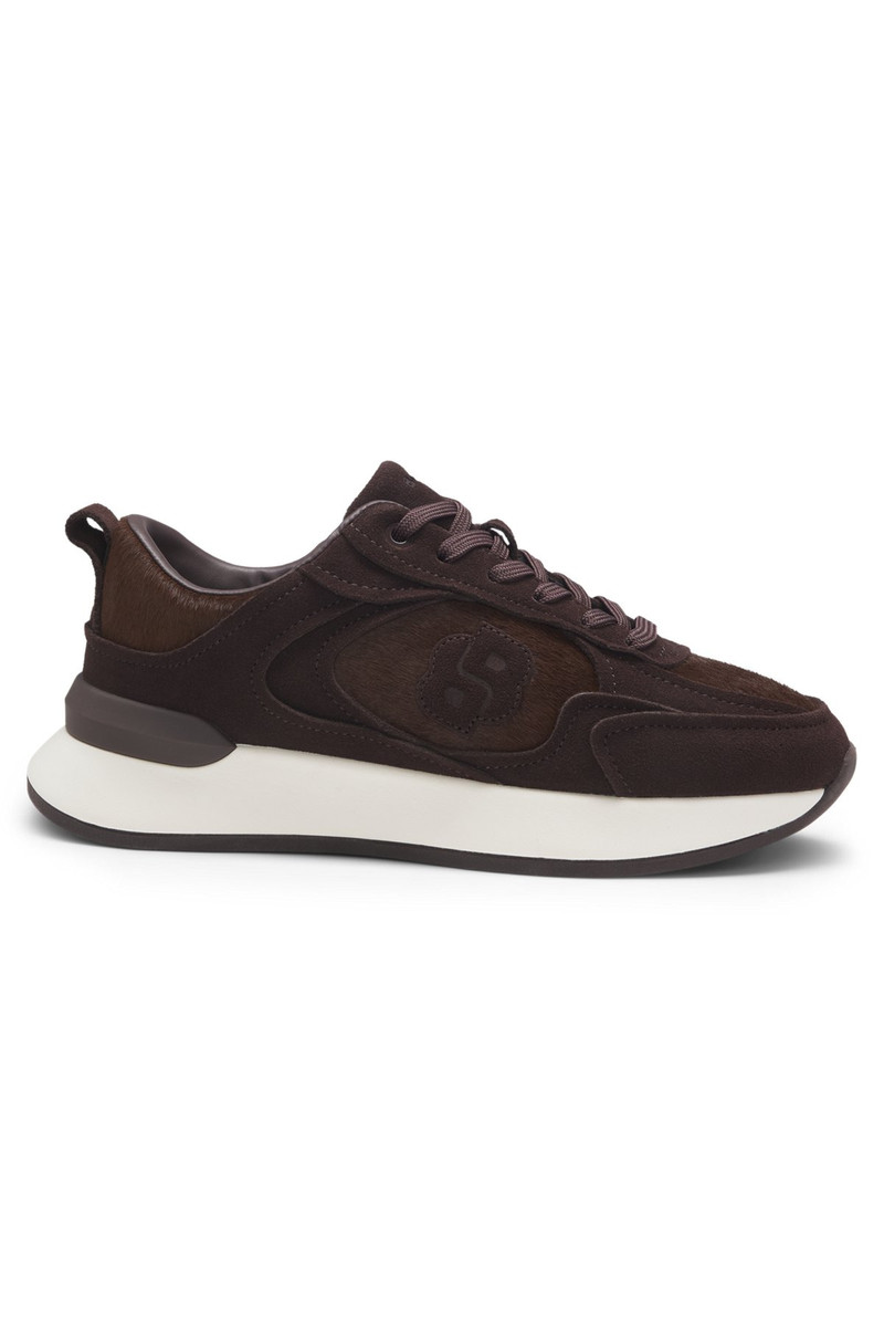 TRAINERS IN SUEDE AND CALF-HAIR LEATHER 1