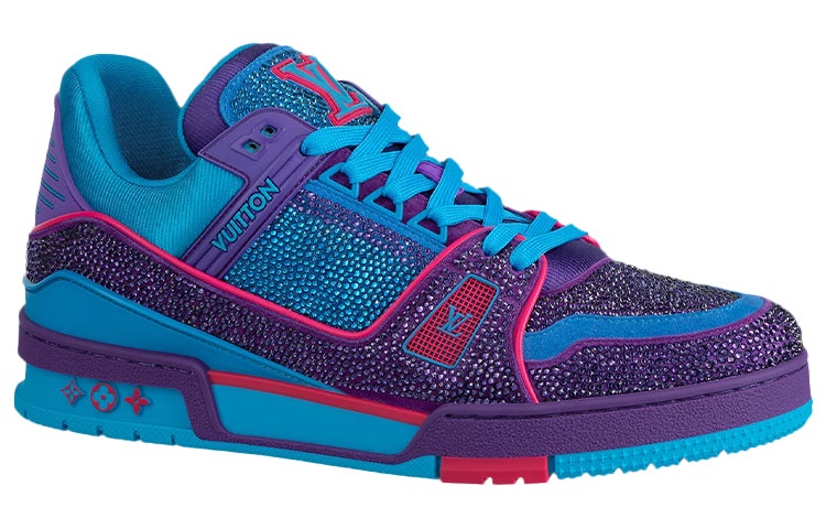 LOUIS VUITTON Trainers 'Blue Purple with Crystals' 1A9JWH - 2