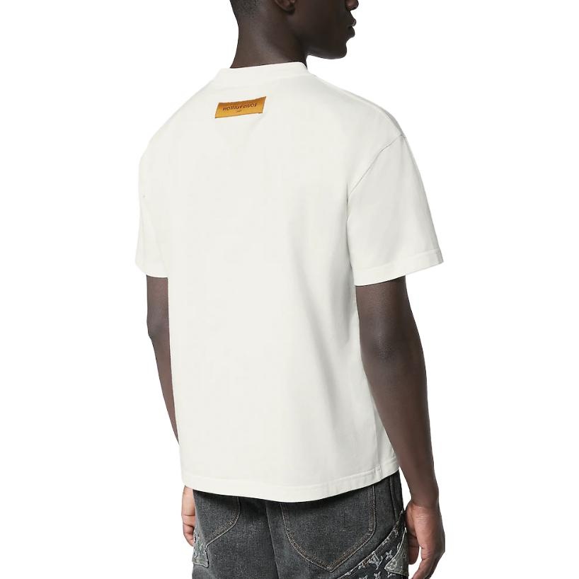 LOUIS VUITTON Graphic Cotton T-shirt 'White' 1ABXR6 - 4