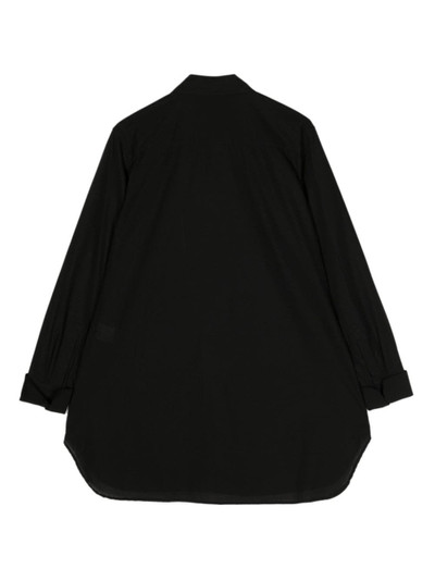 Yohji Yamamoto pussy-bow cotton shirt outlook