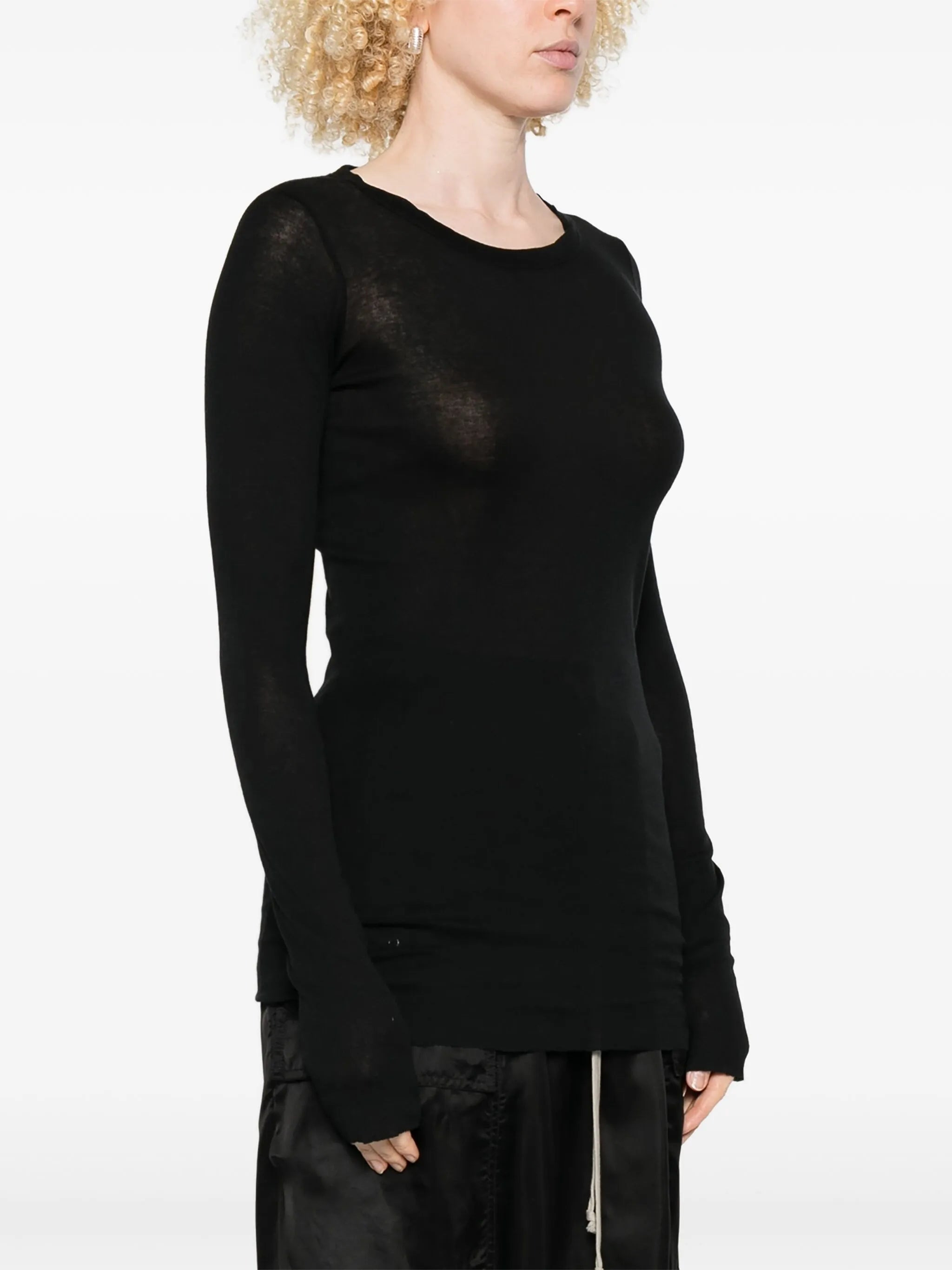 Rick Owens Semi-sheer Long-sleeve Top - 5