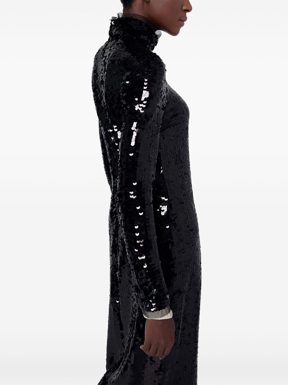 sequinned midi dress - 4