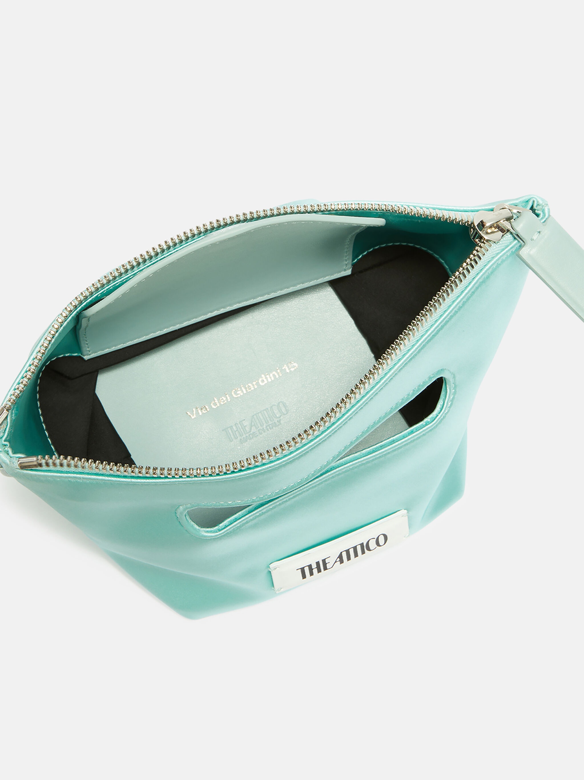 ''VIA DEI GIARDINI 15'' AQUAMARINE TOTE BAG - 4