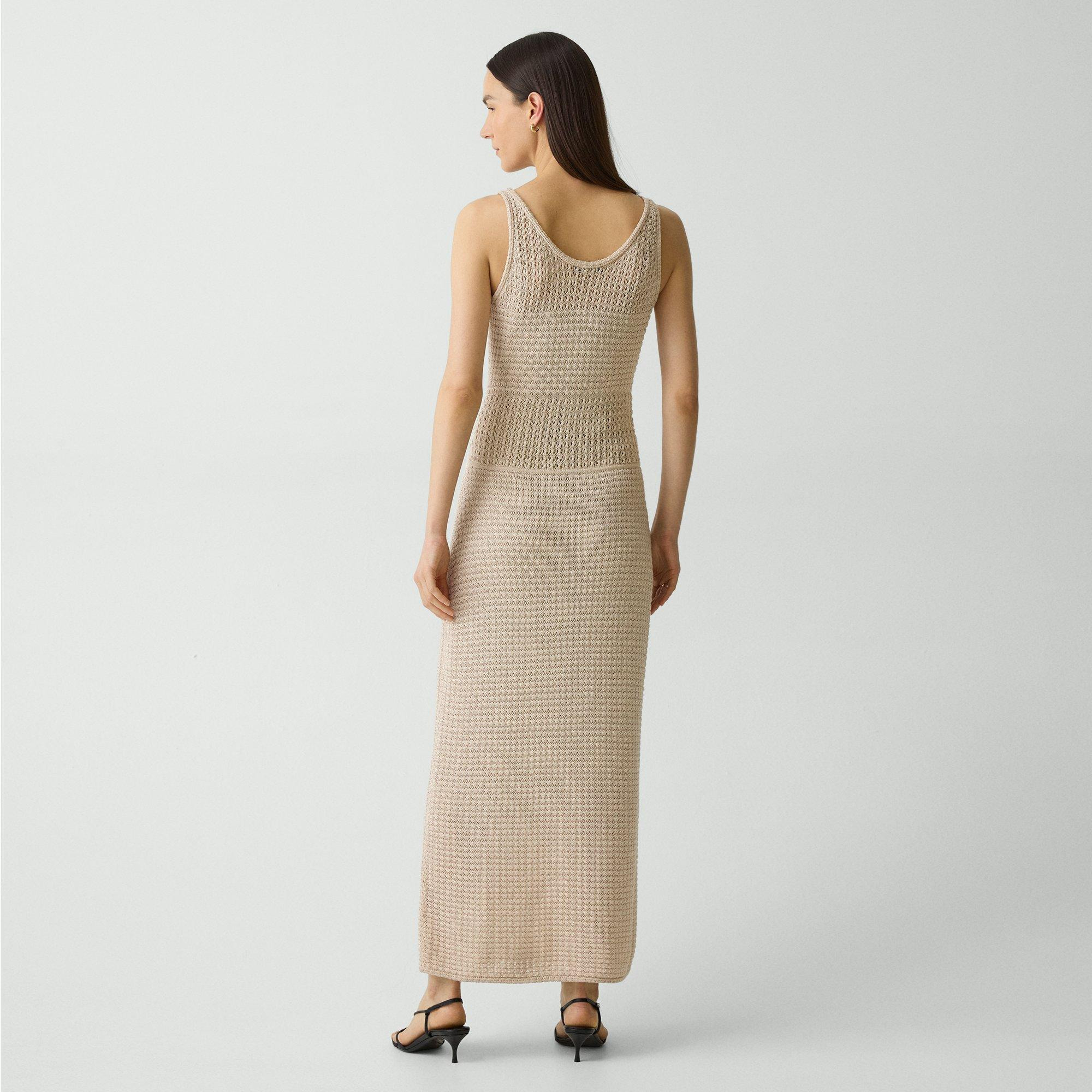 Stitched Dress in Sheen Cotton - 4