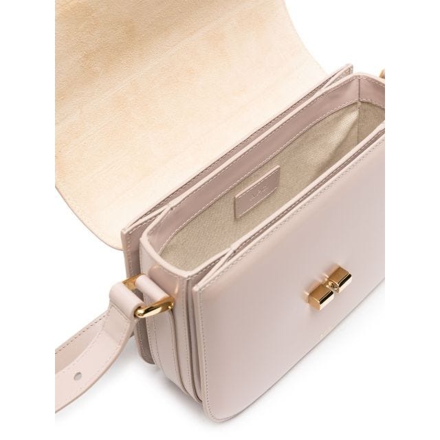 Pink small Grace leather shoulder bag - 5