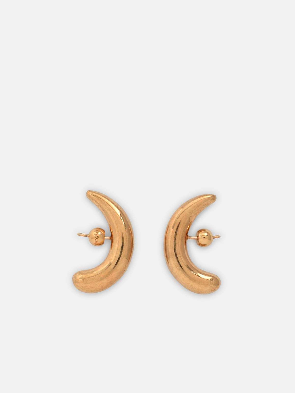SILVER 'HALF MOON HOOPS' EARRINGS - 3