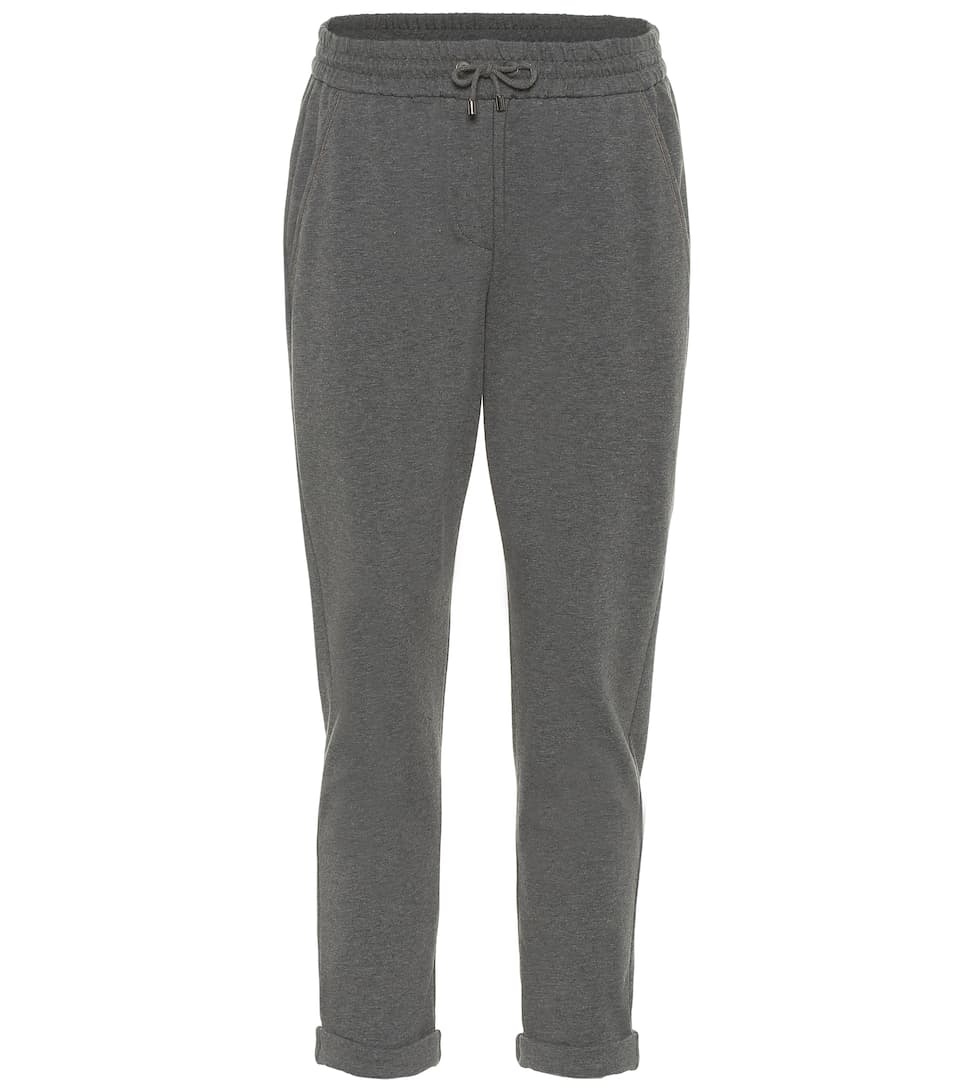 Cotton-blend sweatpants - 1