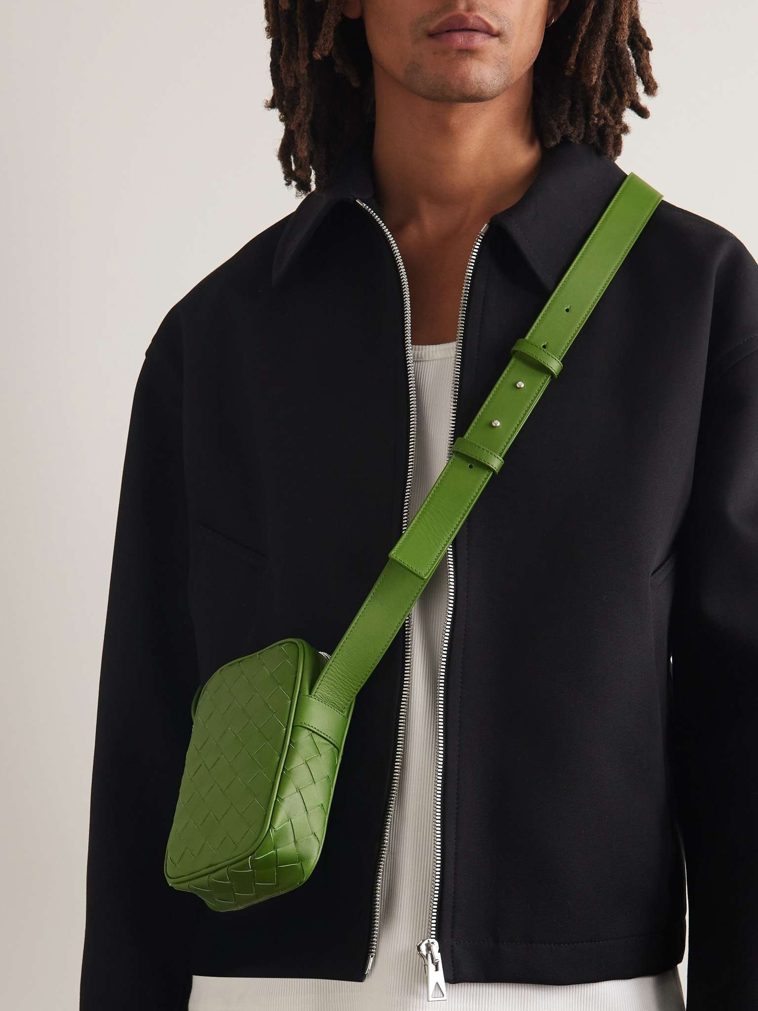 Intrecciato Leather Phone Pouch - 2