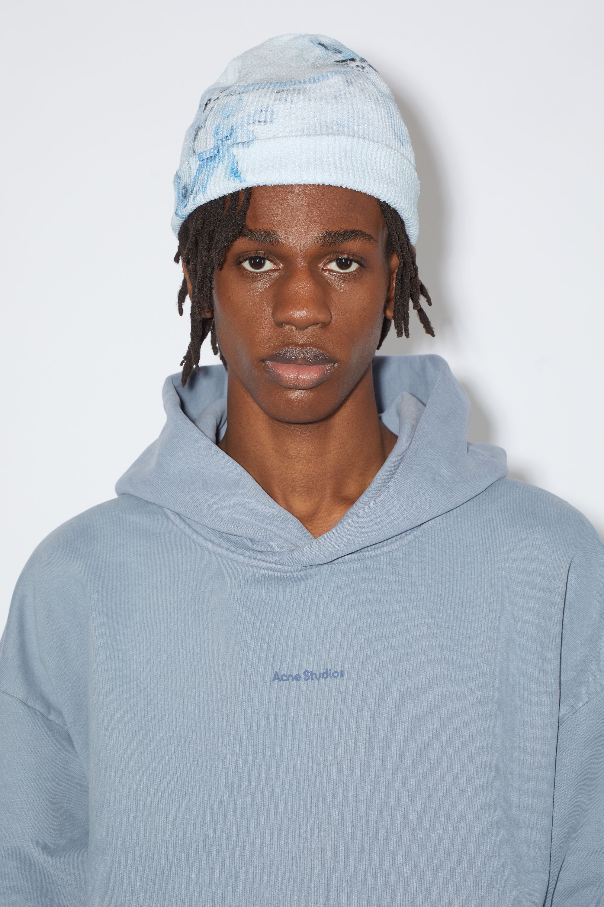 Printed knit beanie - Off white - 3