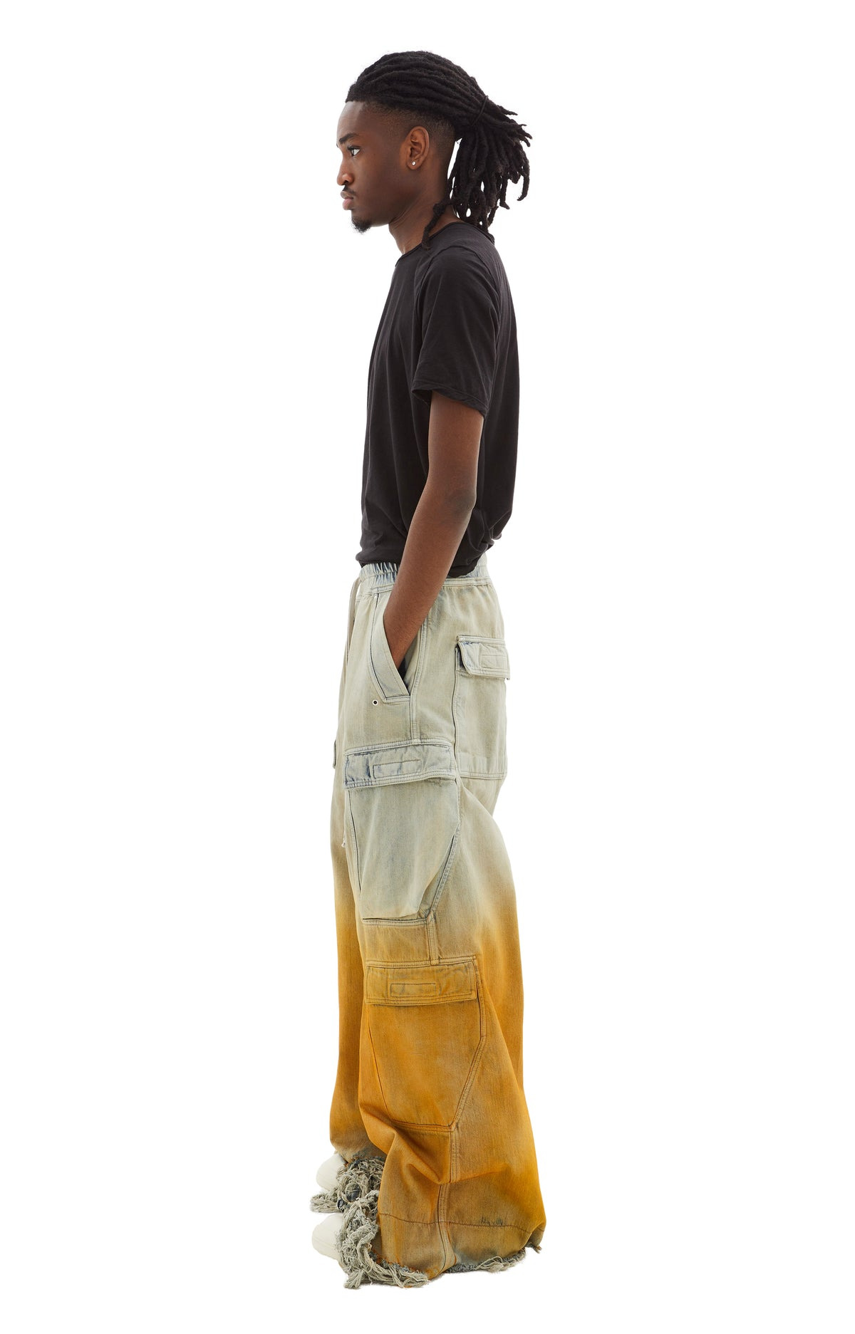 DOUBLE CARGO JUMBO BELAS PANTS (SKY/ORANGE) - 3
