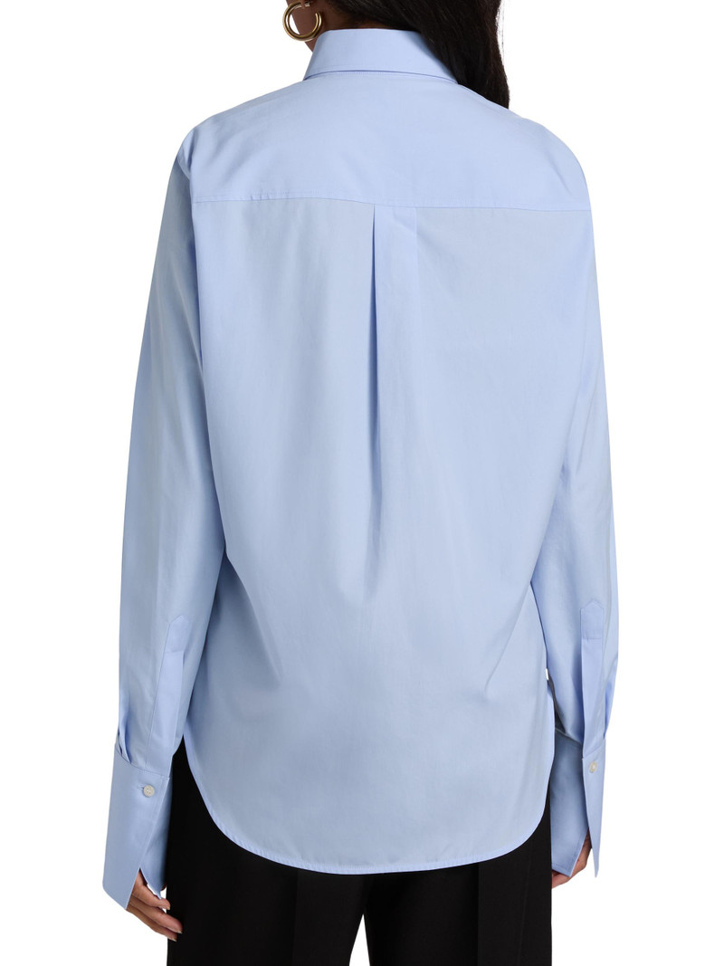 Women's New Classic Cotton Button-Front Shirt - Blue 5