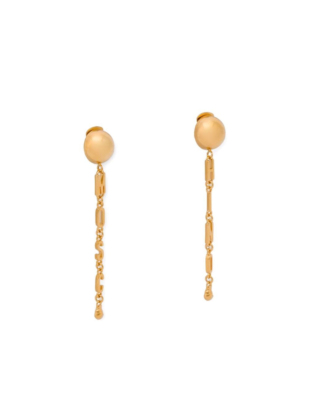 logo-lettering earrings - 2