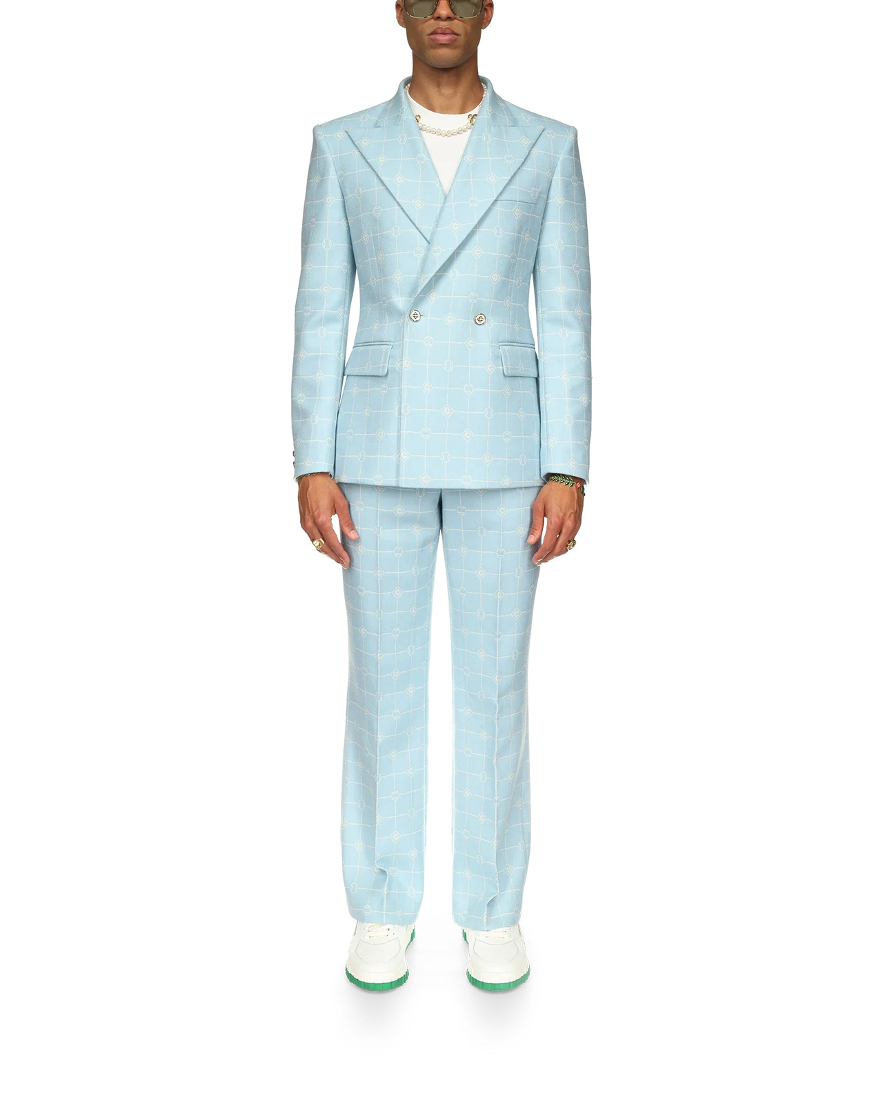 Double Breasted Jacquard Jacket | Casablanca Paris - 2