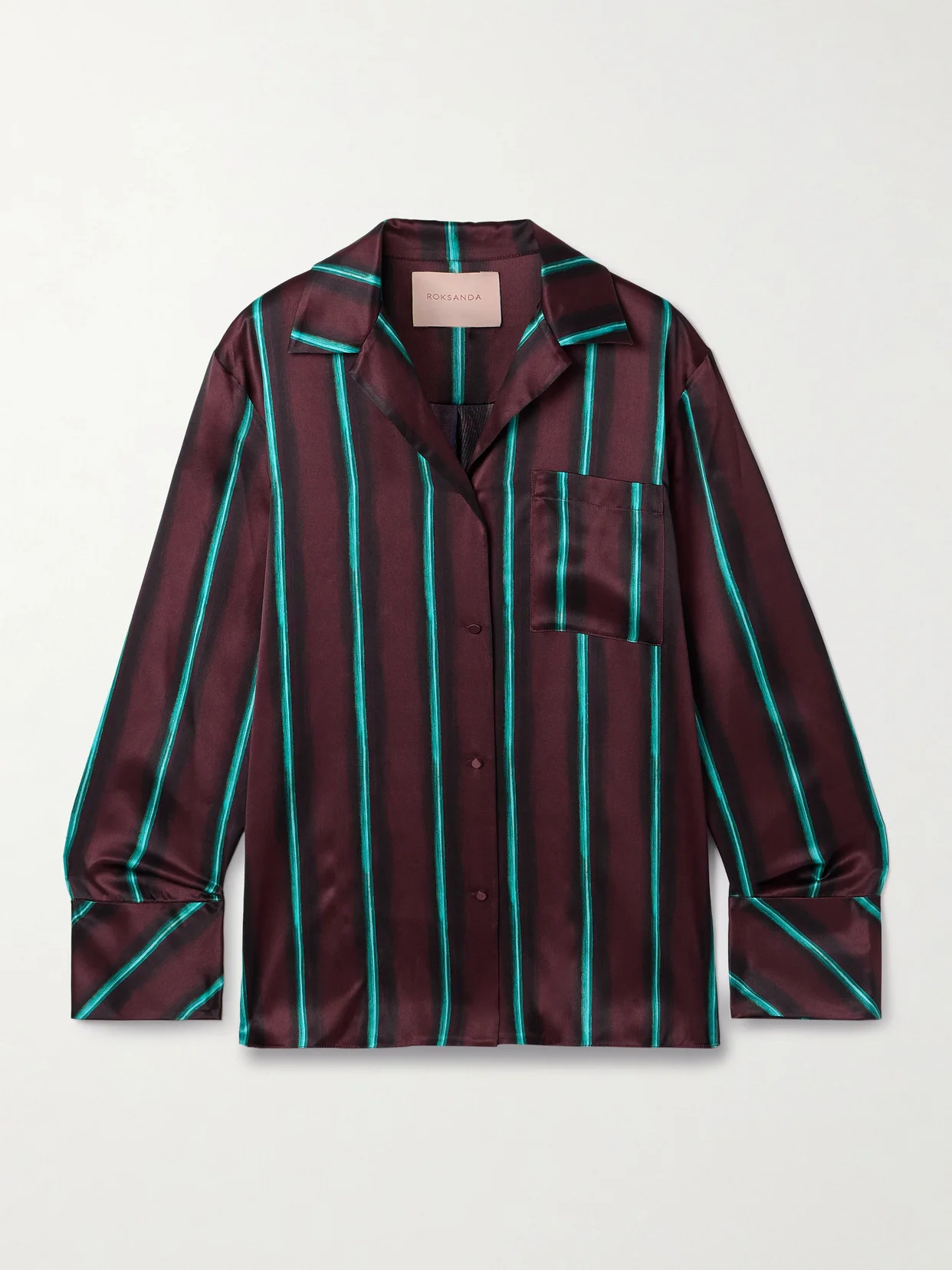 Delan Printed Silk-satin Shirt - 1