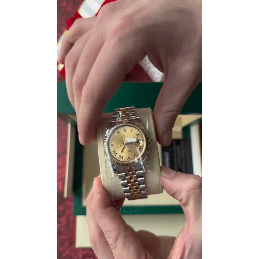 Rolex Lady Datejust Champagne Dial Steel and 18K Yellow Gold Ladies Watch 279173CRJ - 5
