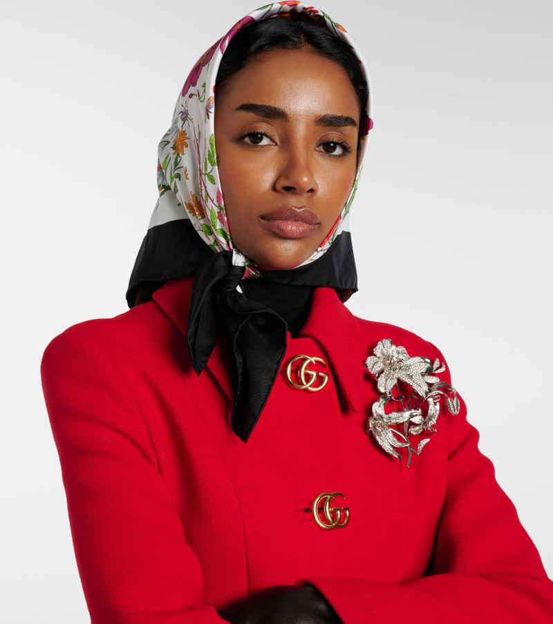 GUCCI Floral silk twill scarf outlook