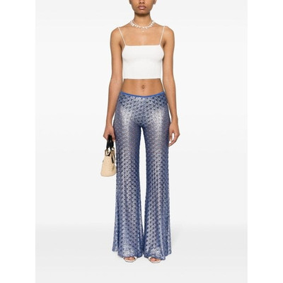 Missoni Blue lace-effect flared trousers outlook