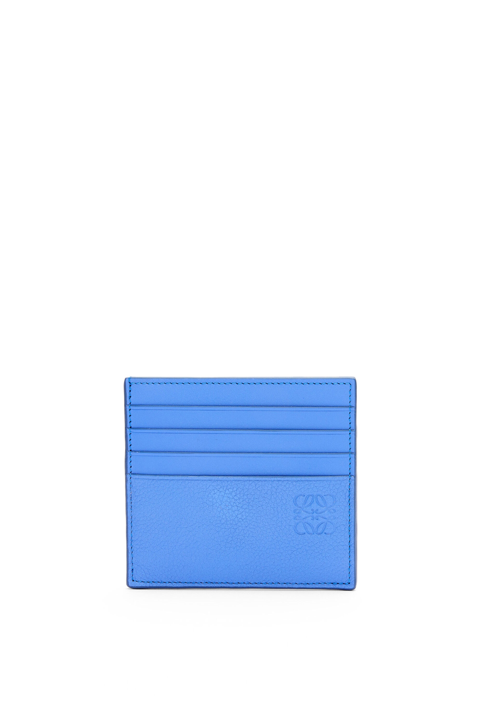 Open plain cardholder in soft grained calfskin - 1