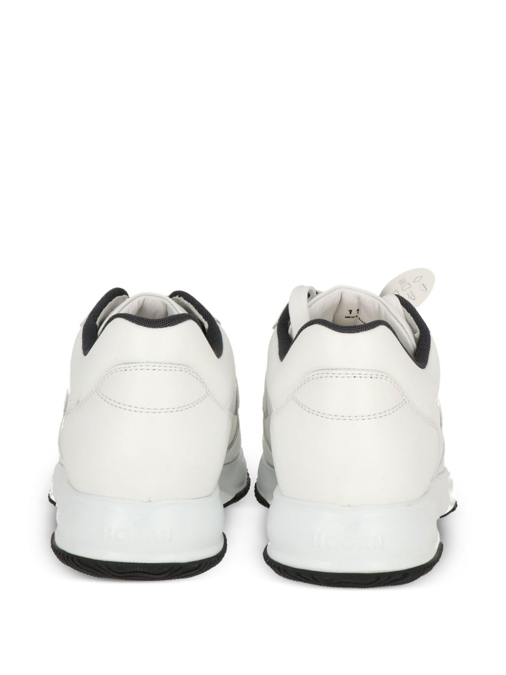 leather lace-up sneakers - 3