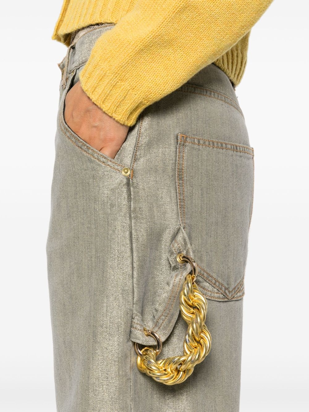 Lisa chain-detail jeans - 5