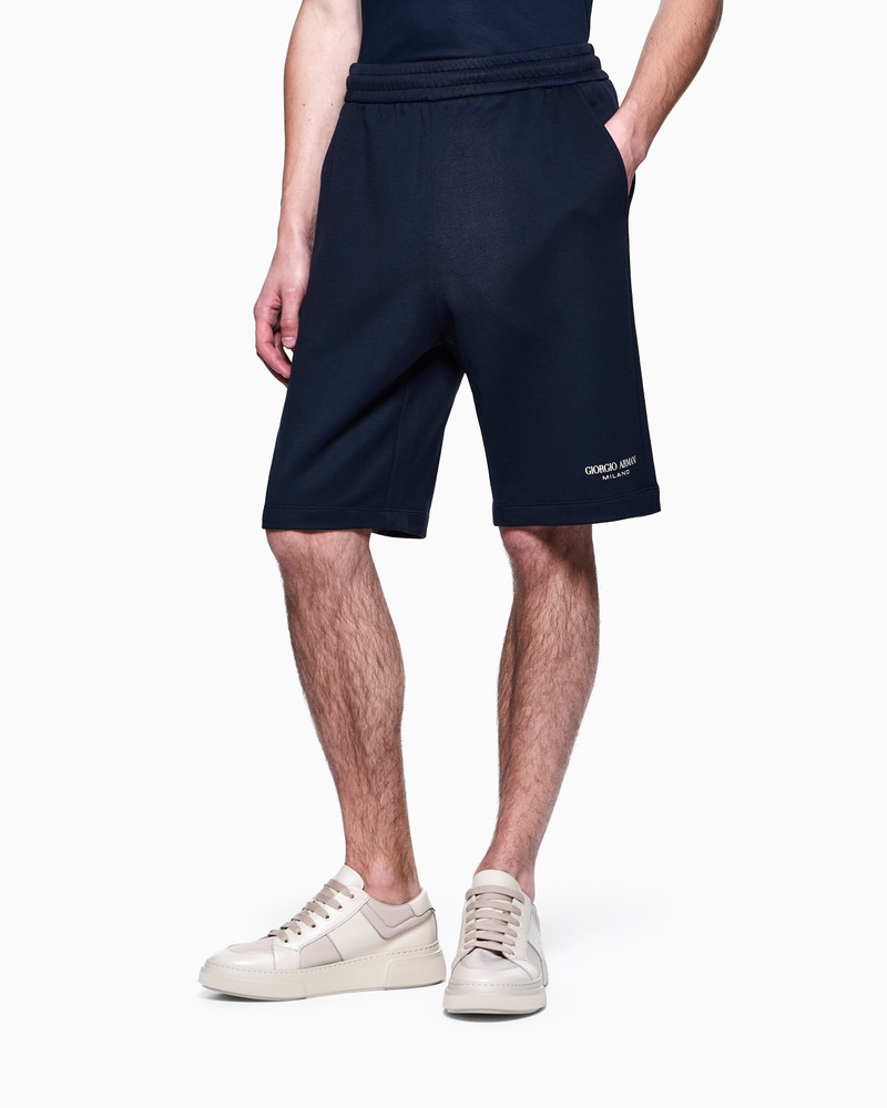 GIORGIO ARMANI MODAL-BLEND DOUBLE-JERSEY BERMUDA SHORTS outlook