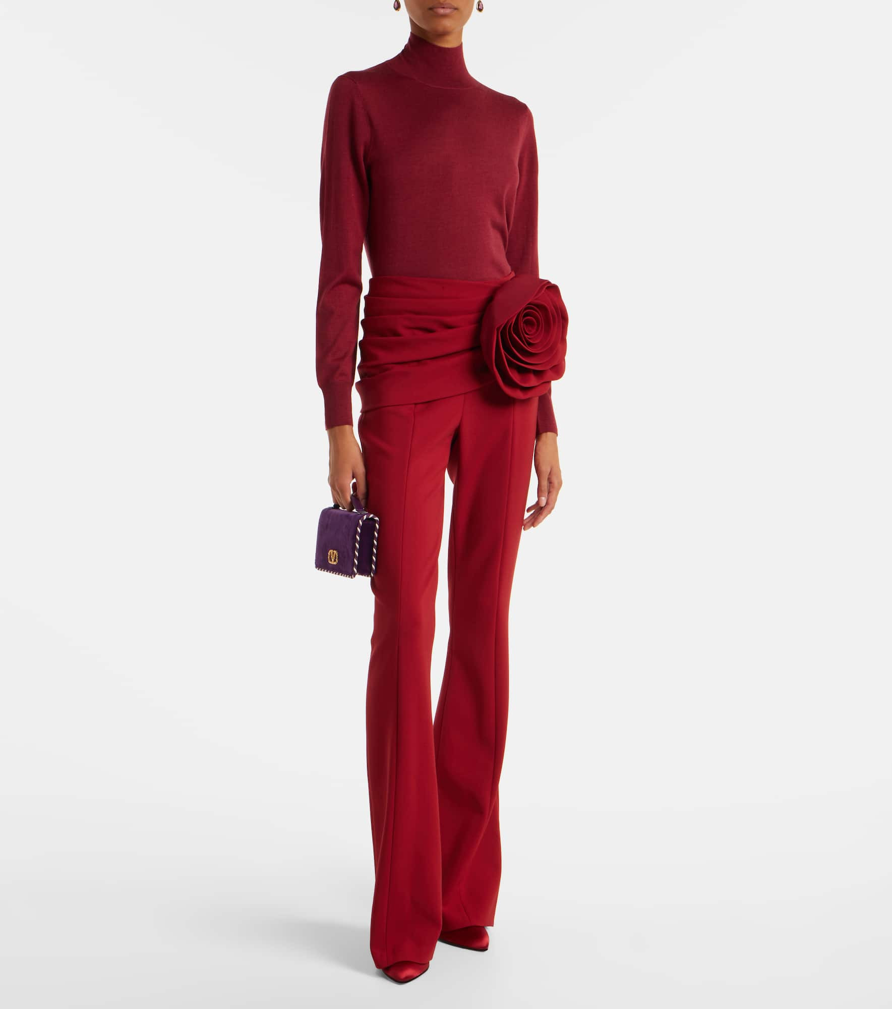 Turtleneck virgin wool and silk sweater - 2