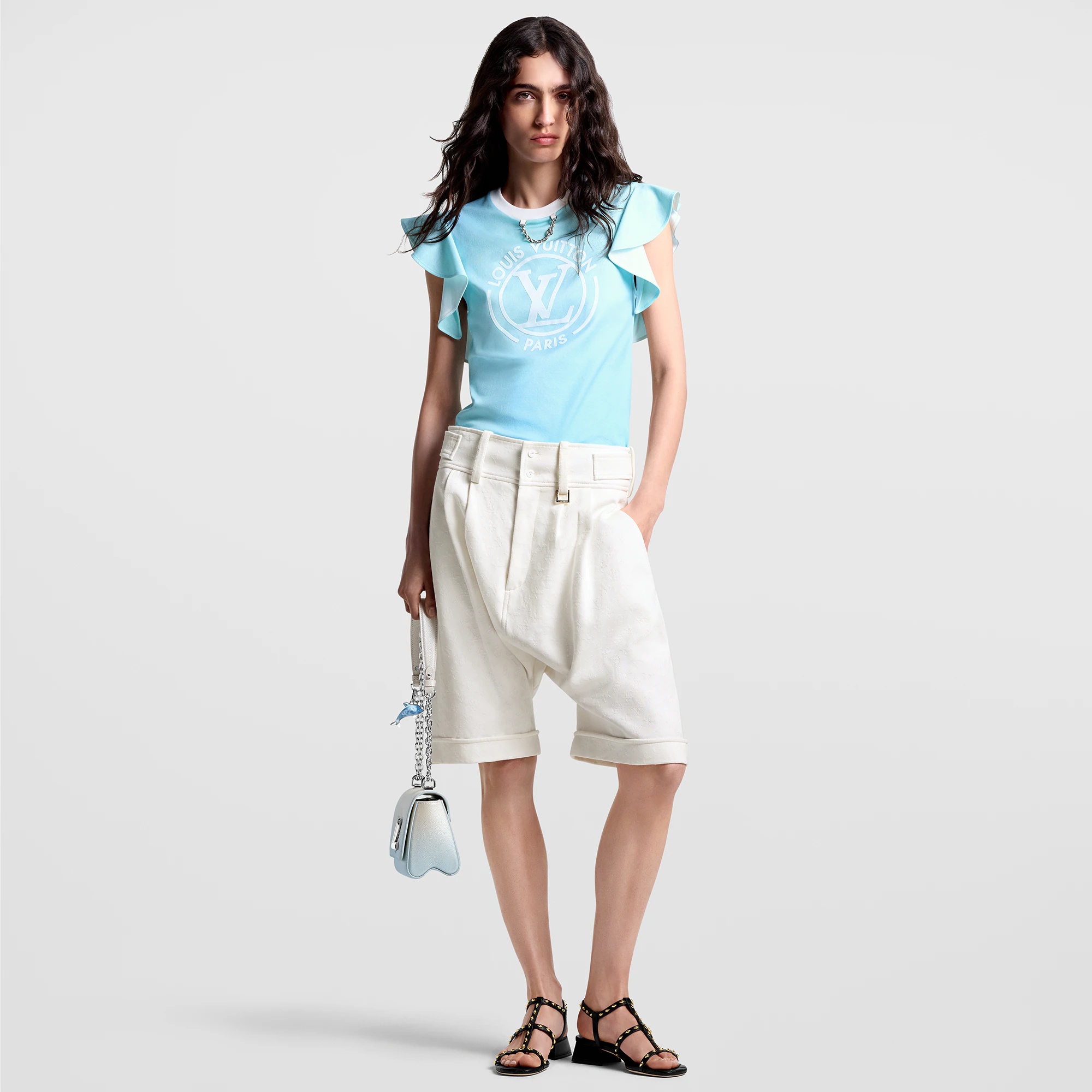 LV Gradient Flounce Sleeve T-Shirt - 4