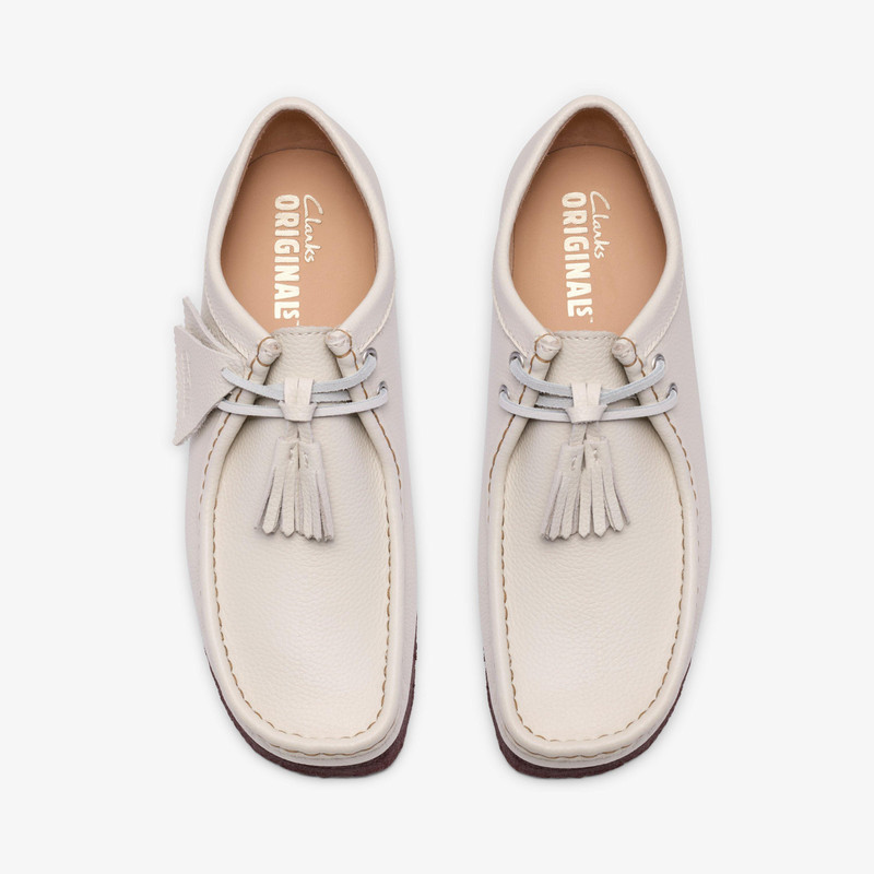 Wallabee White Leather 6