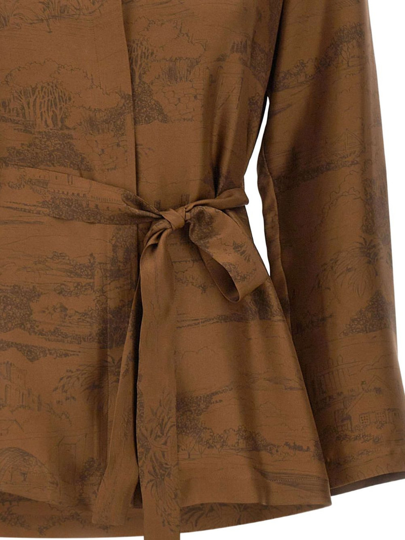 Abituro landscape-print V-neck shirt 3