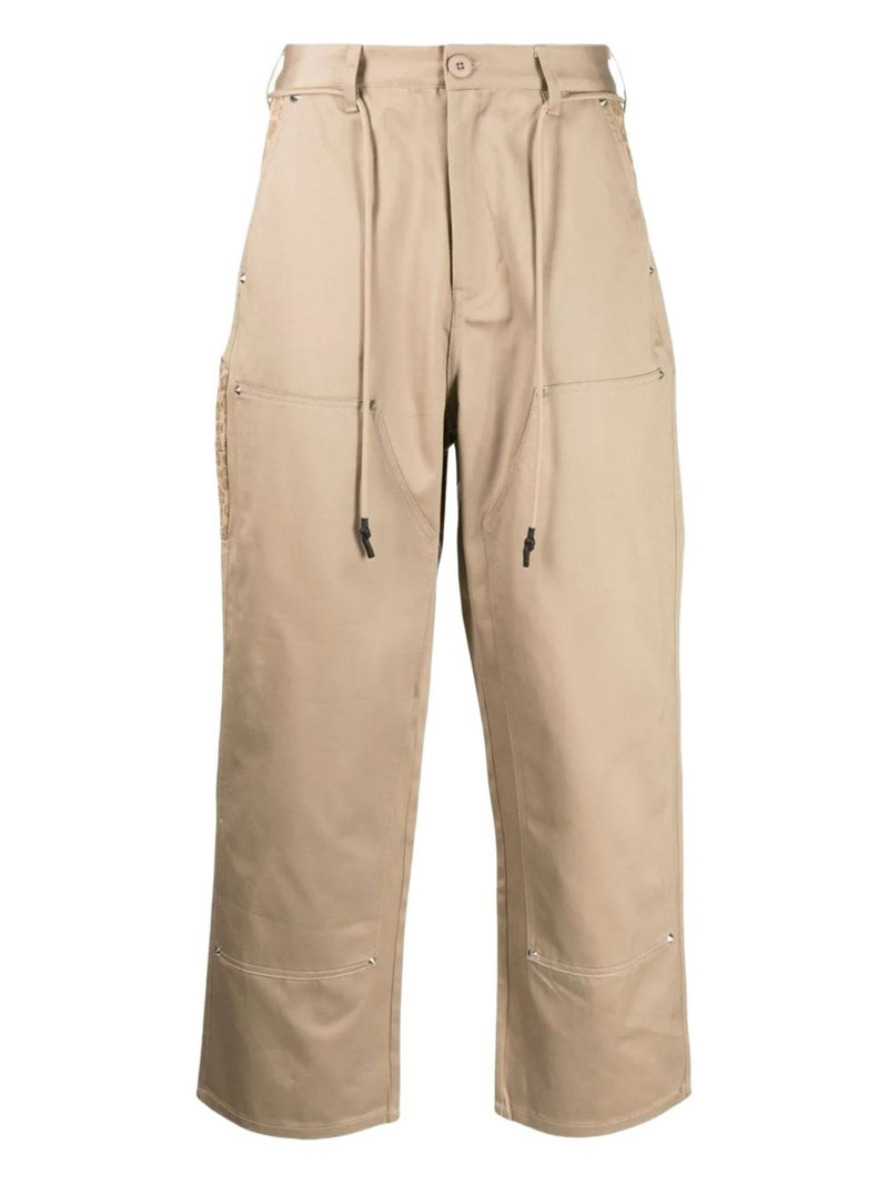 leopard-print pocket trousers 1