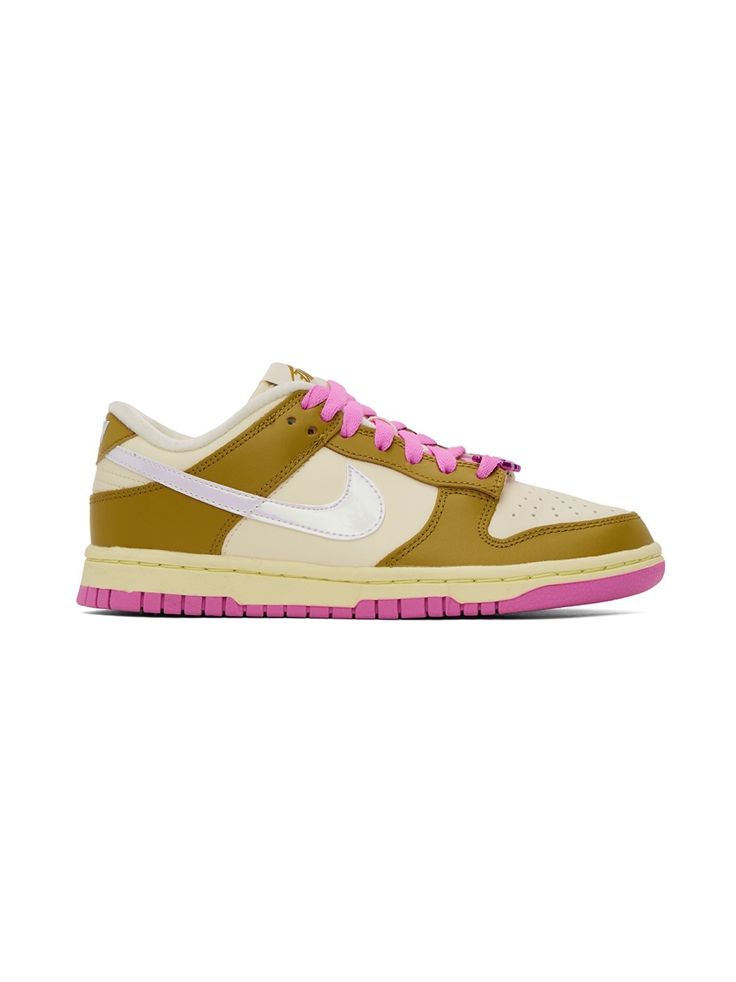 Brown & Beige Dunk Low SE Sneakers - 1