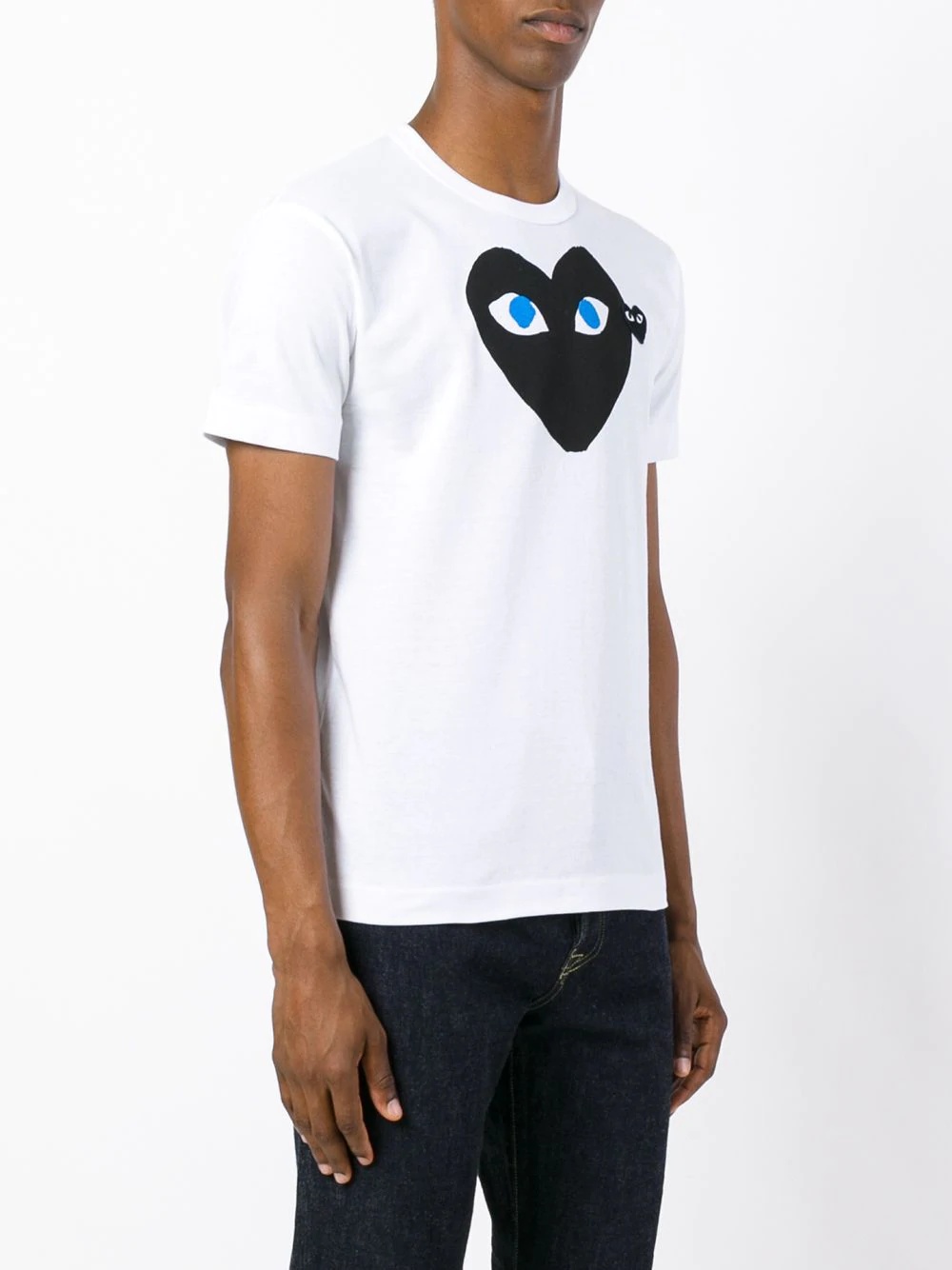 heart-print crew-neck T-shirt - 3