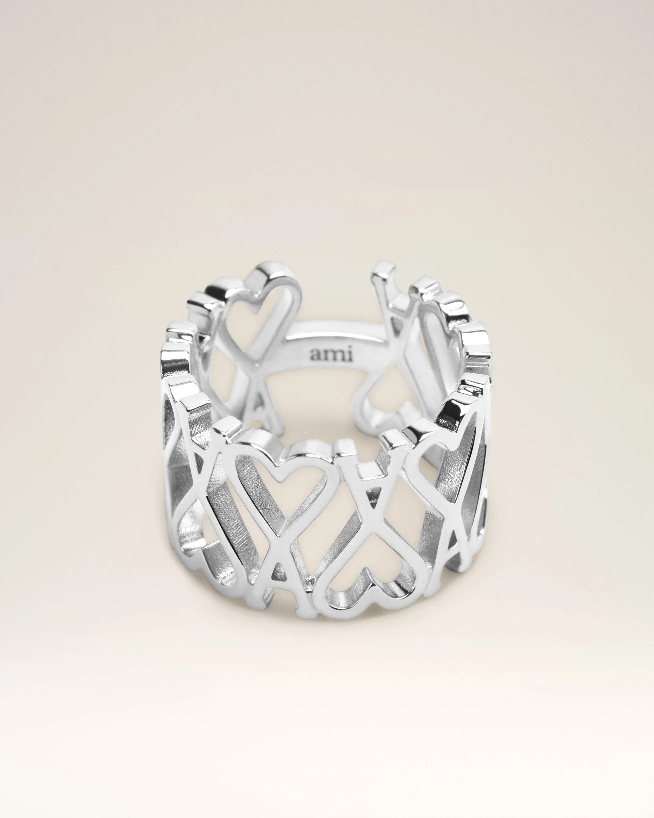 SILVER BRASS AMI DE COEUR RING - 1