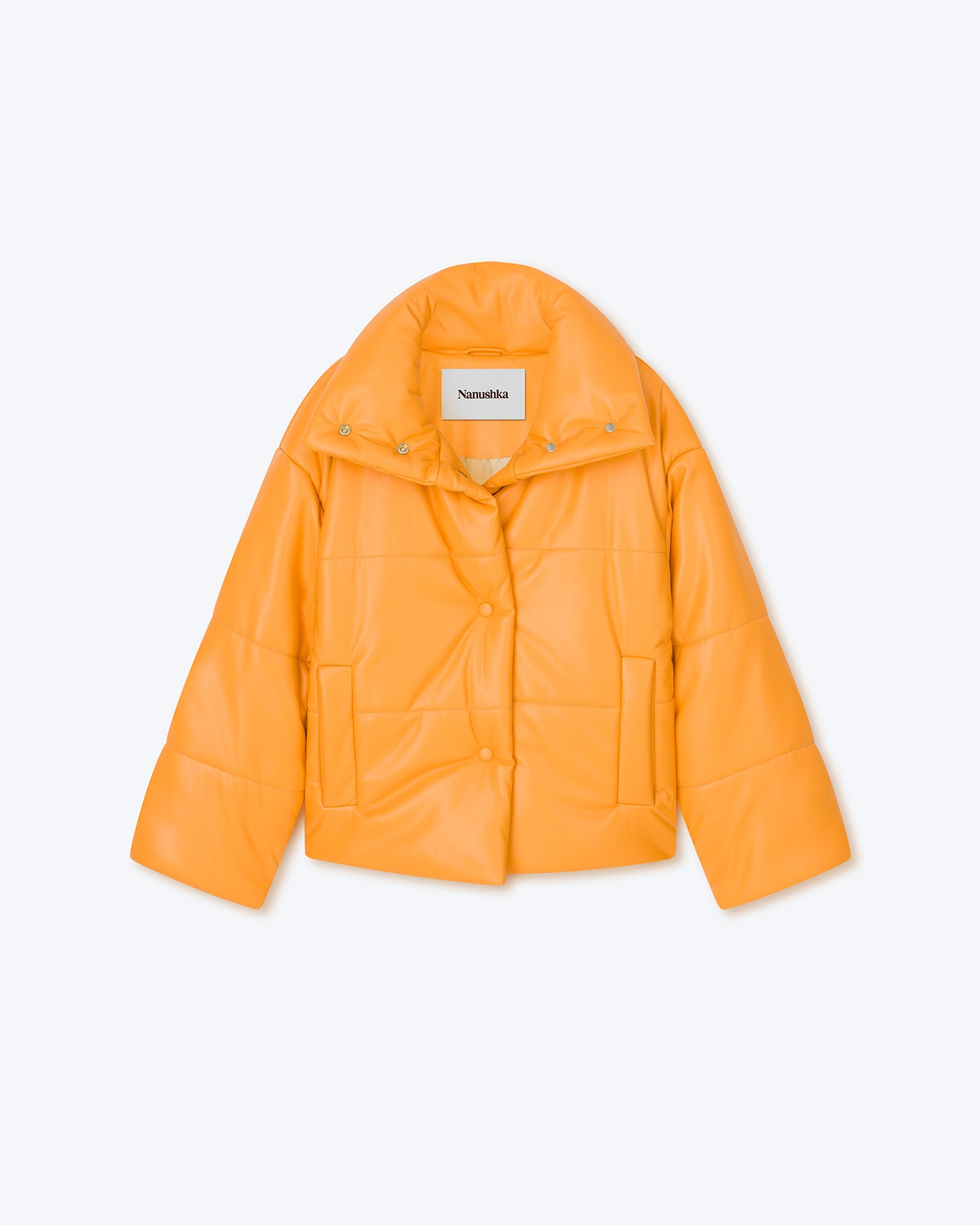 HIDE - OKOBOR™ alt-leather puffer jacket - Orange - 1