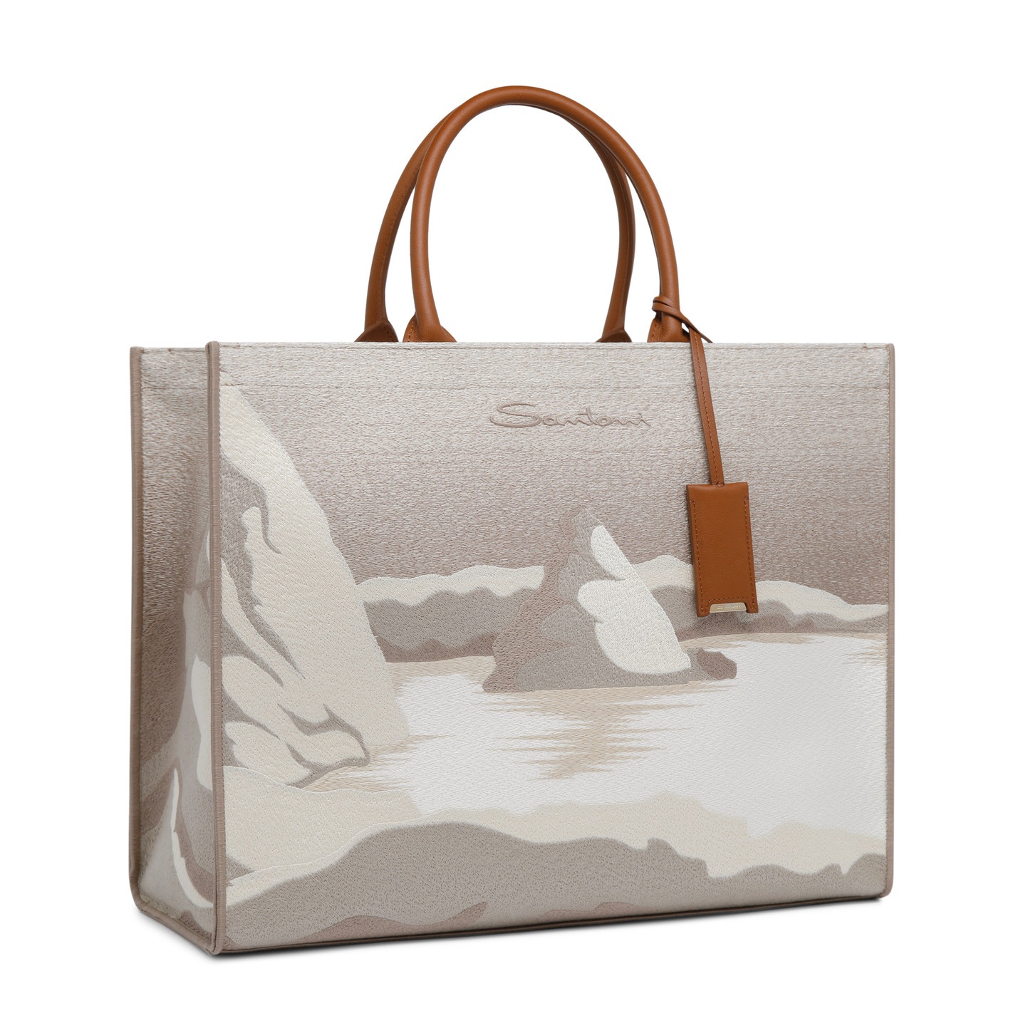 Beige fabric shopper - 4