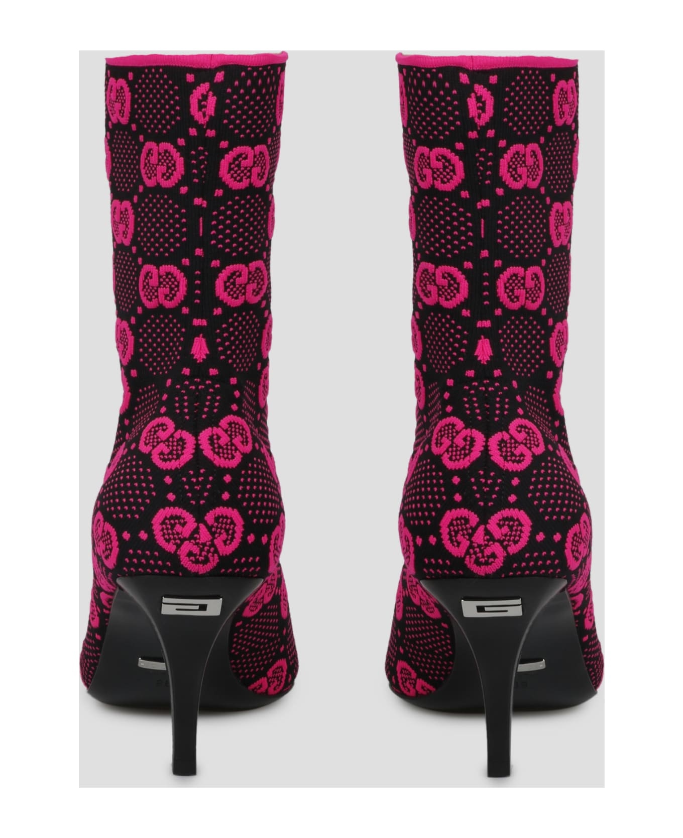 'gg' Knitted Ankle Boots - 5