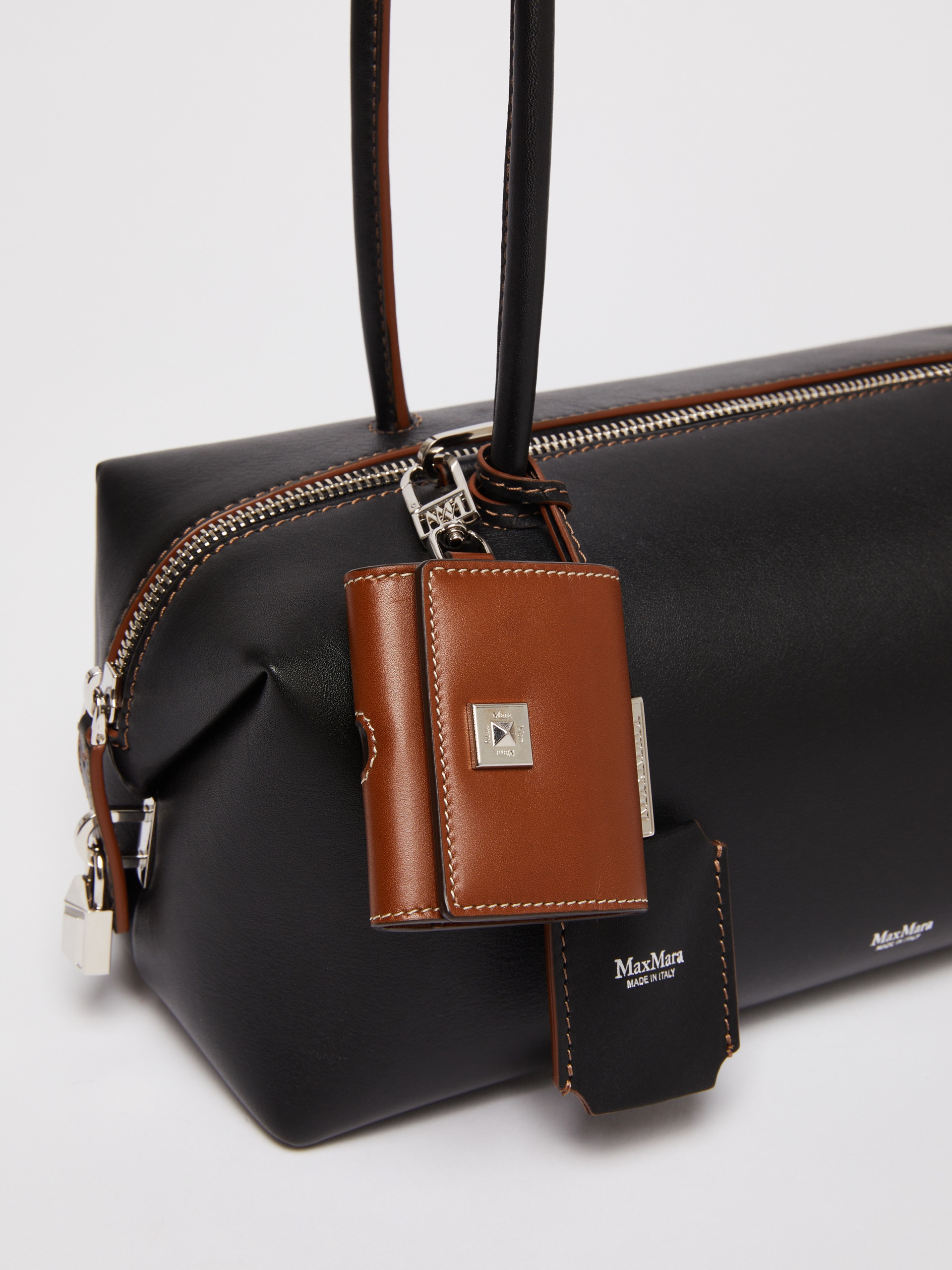 HOLDALLSTRING Natural leather bowler bag - 5