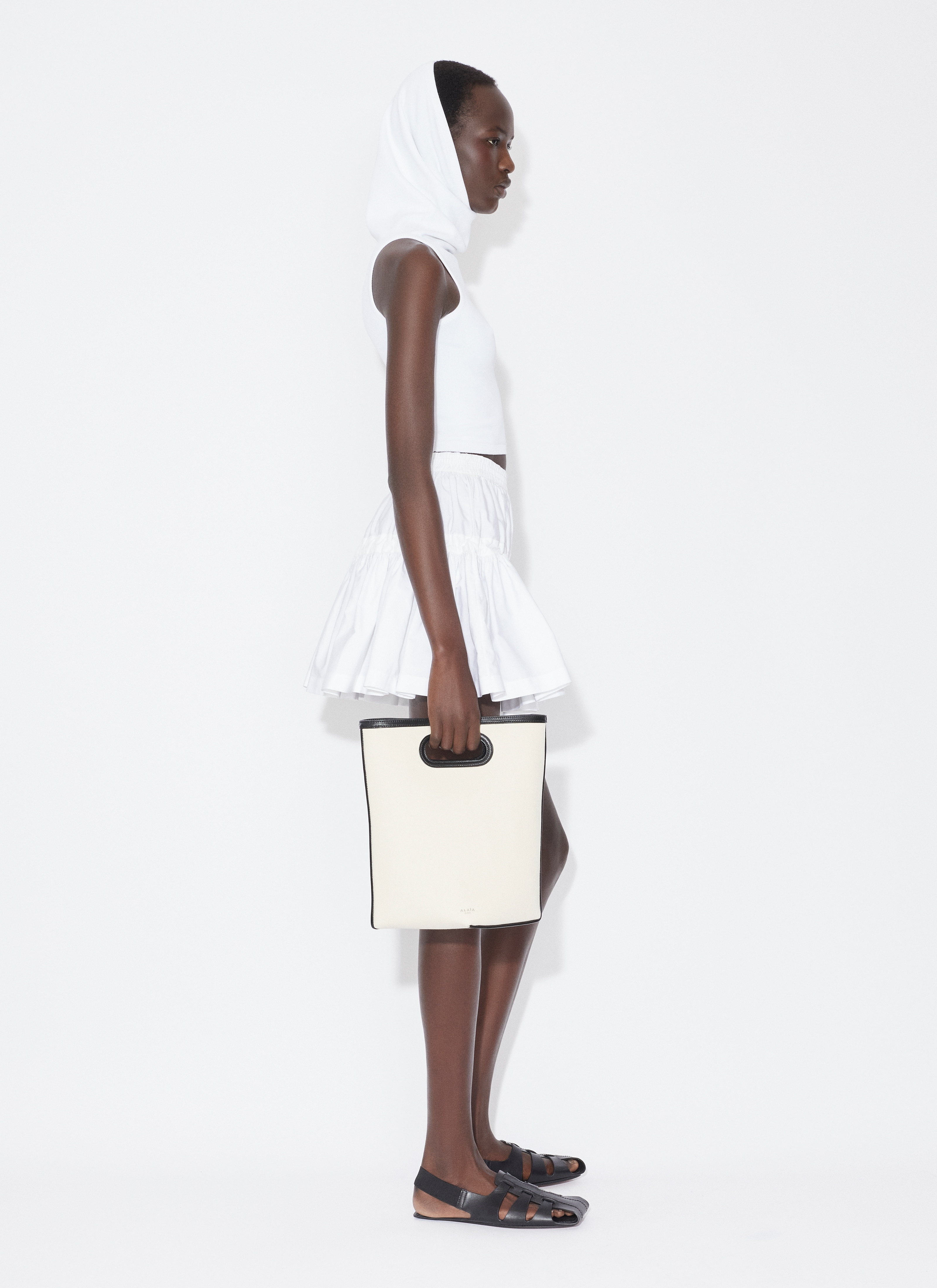 SKATER SKIRT IN COTTON POPLIN - 4