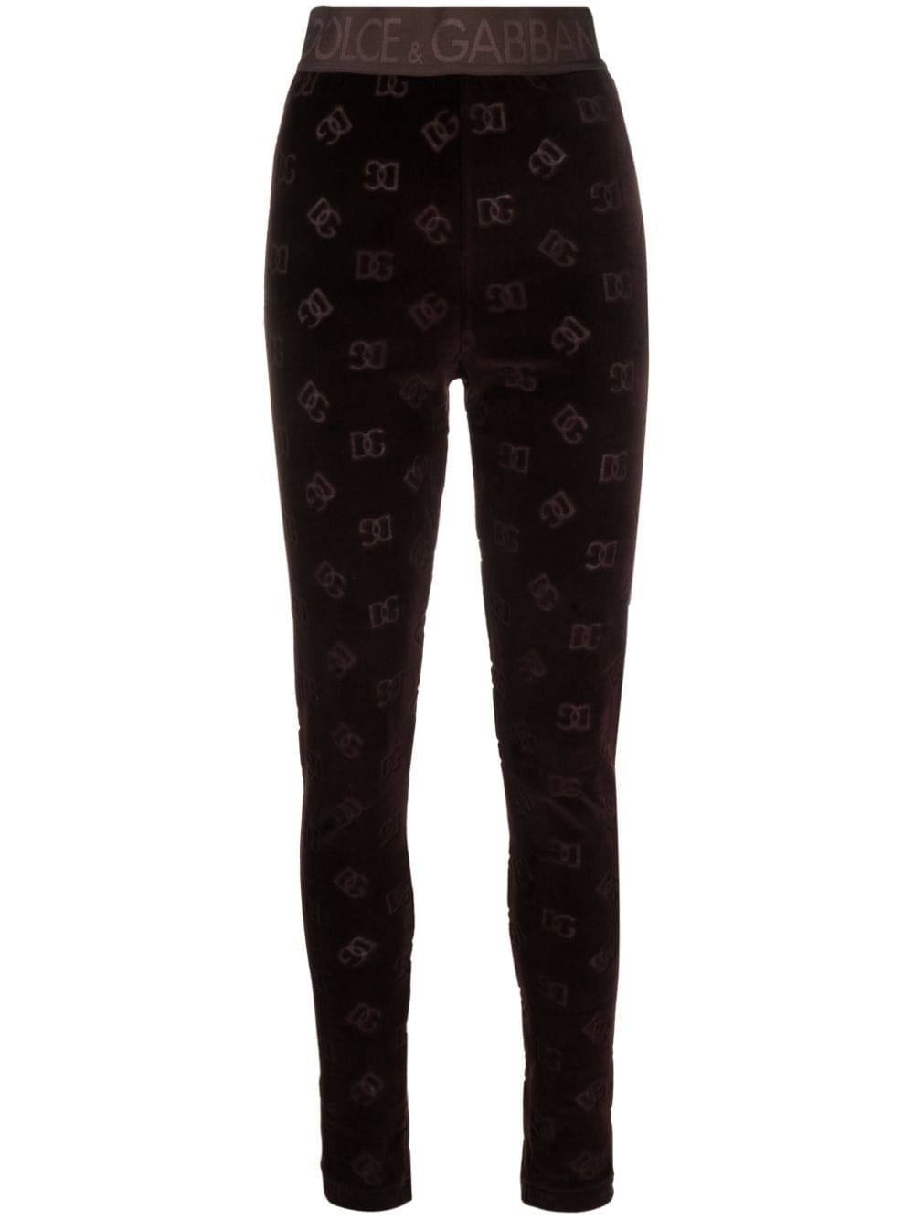 logo-debossed cotton leggings - 1