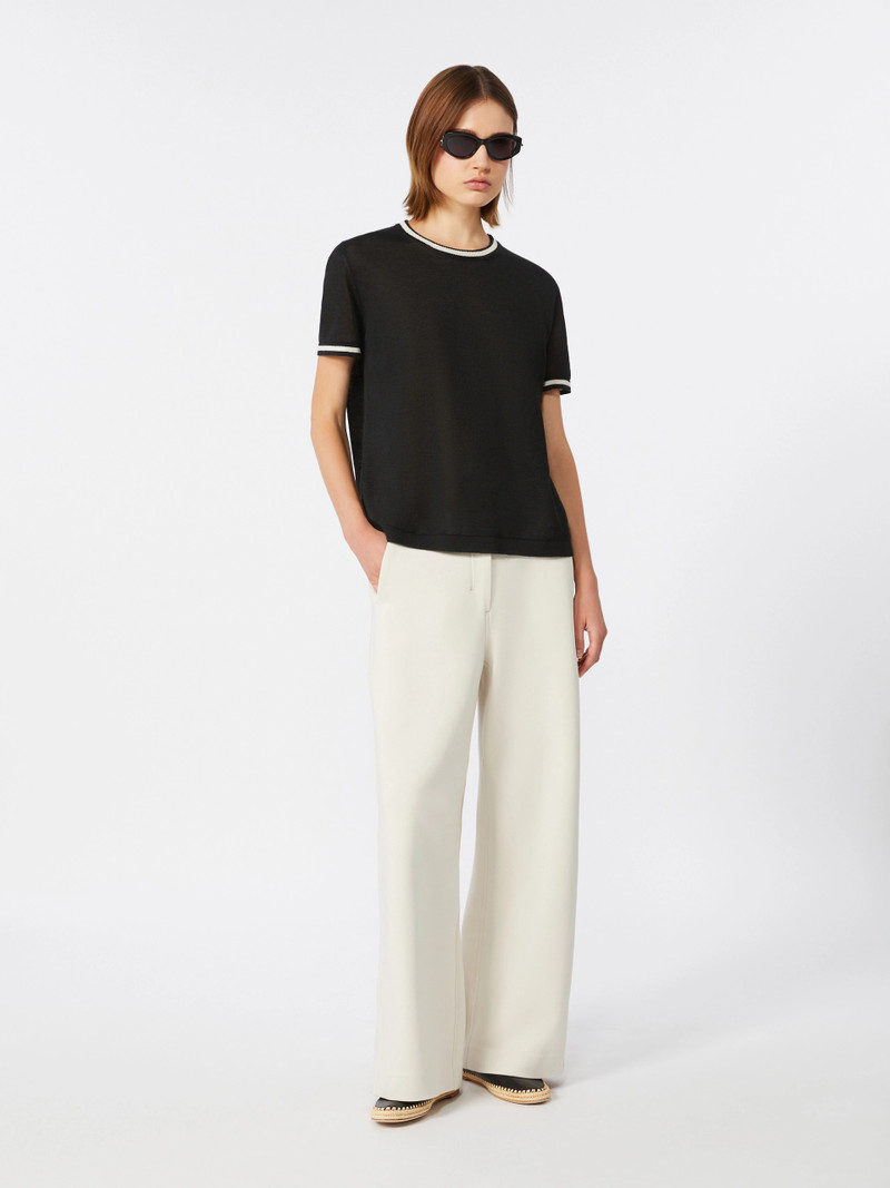'S Max Mara CAUCASO Straight-fit scuba jersey trousers - BEIGE outlook