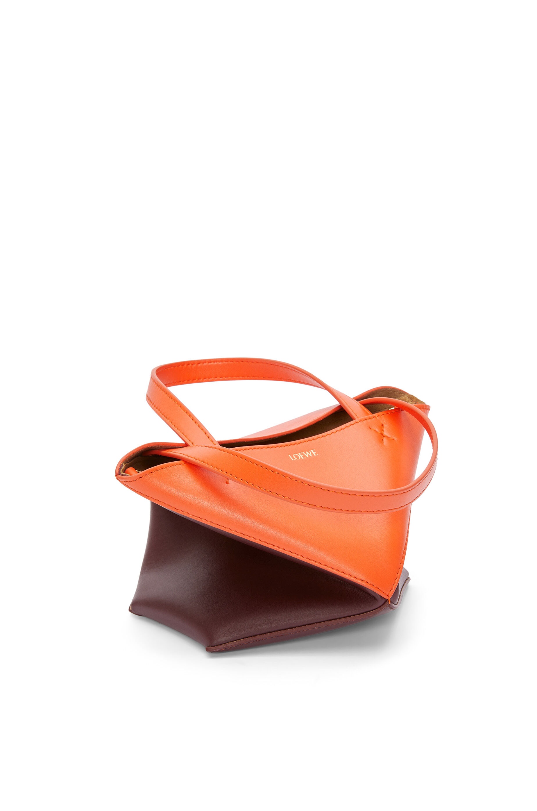 Mini Puzzle Fold Tote in shiny calfskin 3