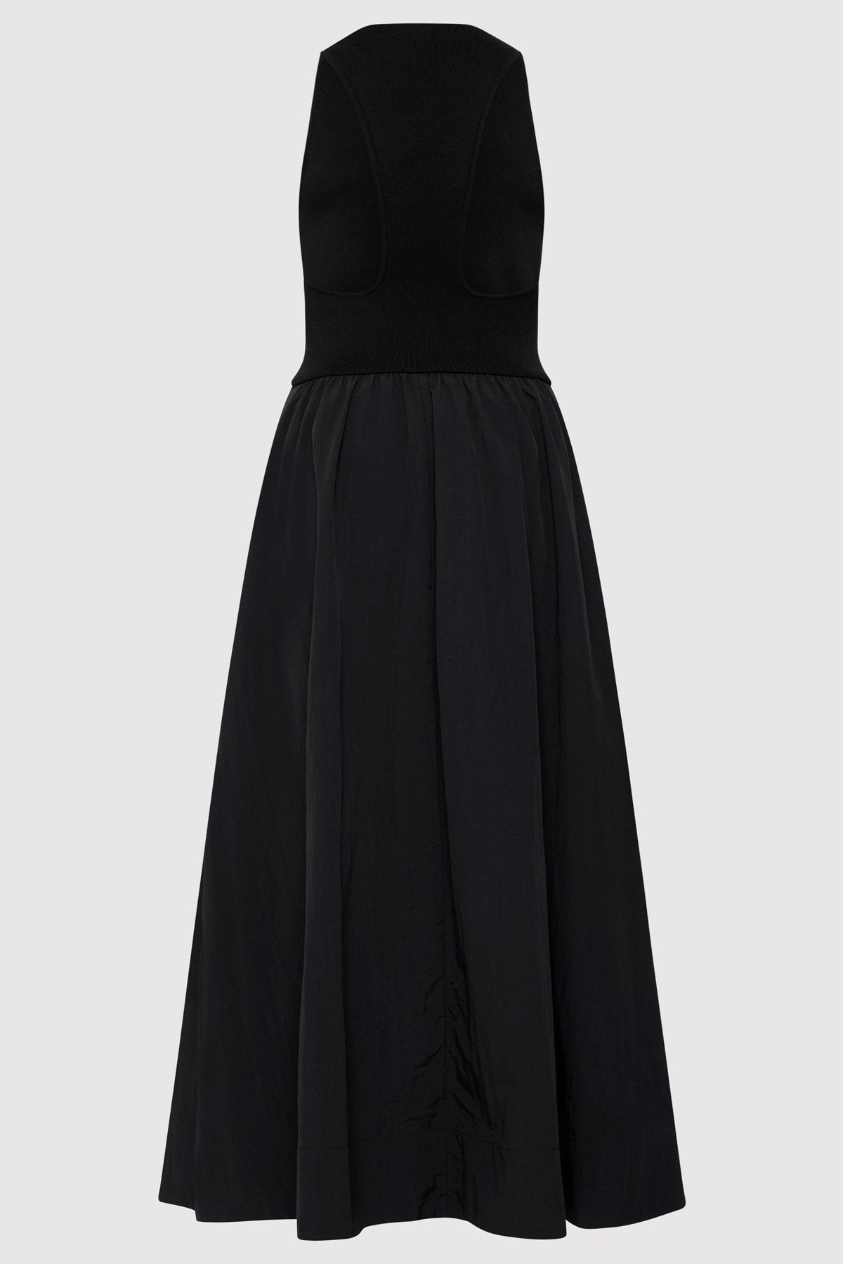 Plunge Neck Dress - Black - 9